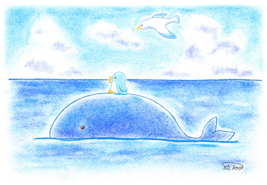 クジラに乗って海をゆったり冒険