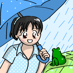 雨とカエル